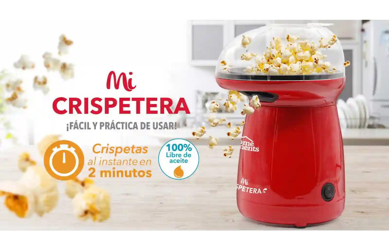 crispetera eléctrica roja – mi crispetera