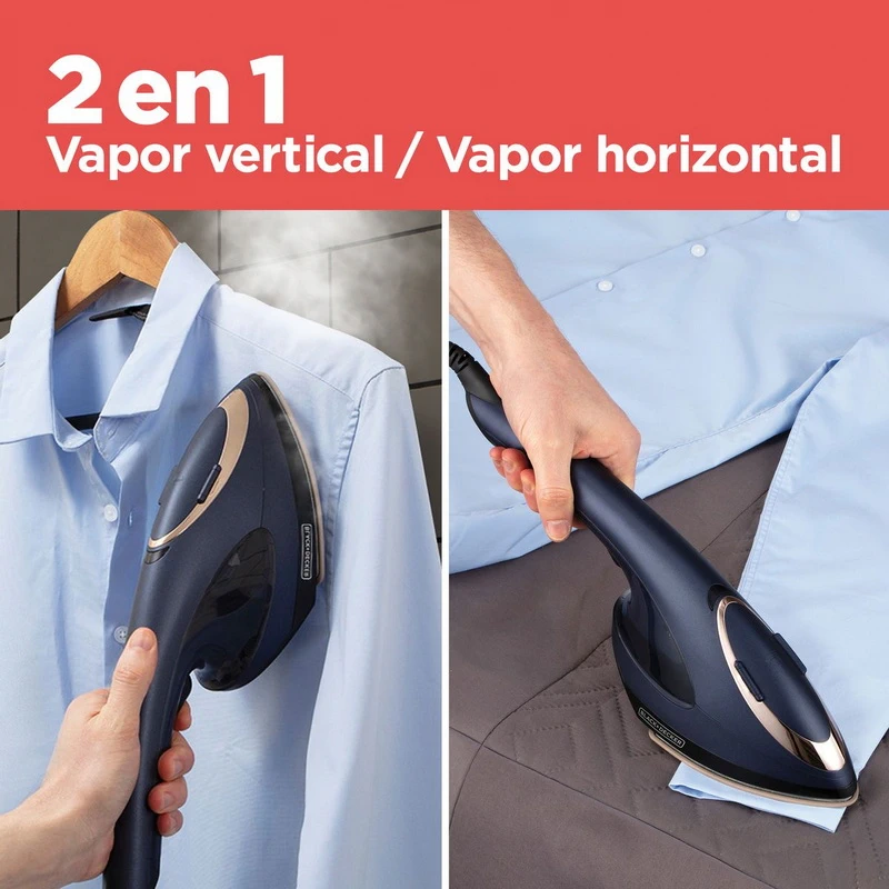 plancha de vapor black decker 2en1 vaporizadora vertical